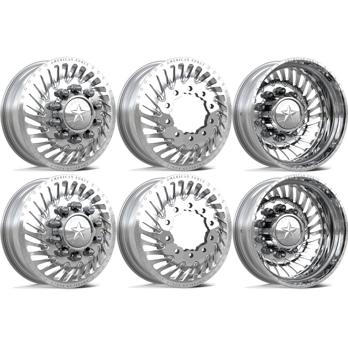 American Force Thriller Polished 26x8.25 26" Dually Wheels