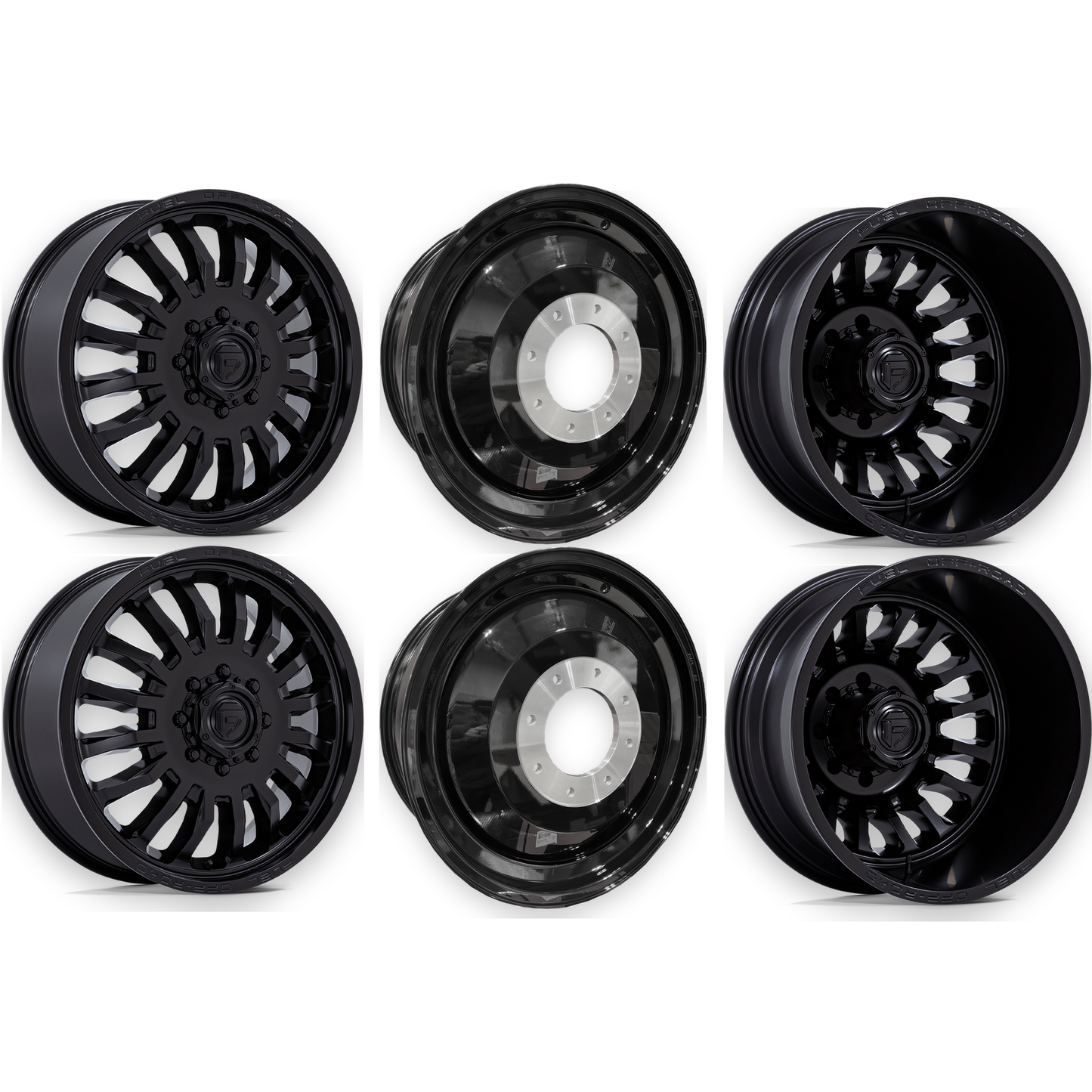 Fuel Offroad Arc Blackout 22x8.25 22" Dually Wheels