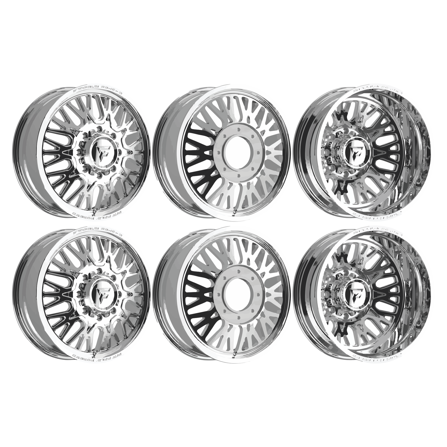 Fittipaldi Forged FDF605P Polished 22x8.25 22" Dually Wheels