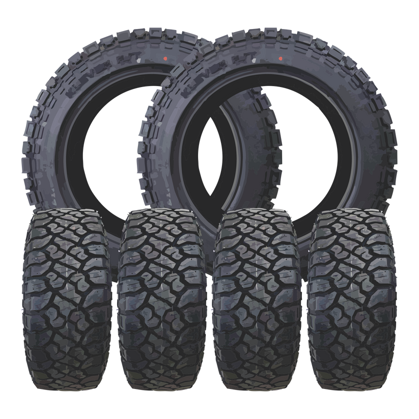 Fuel Offroad Flux 20x8.25 Wheels & Kenda Tires Klever R/T 35x12.50R20 Tires - 20" Dually Package