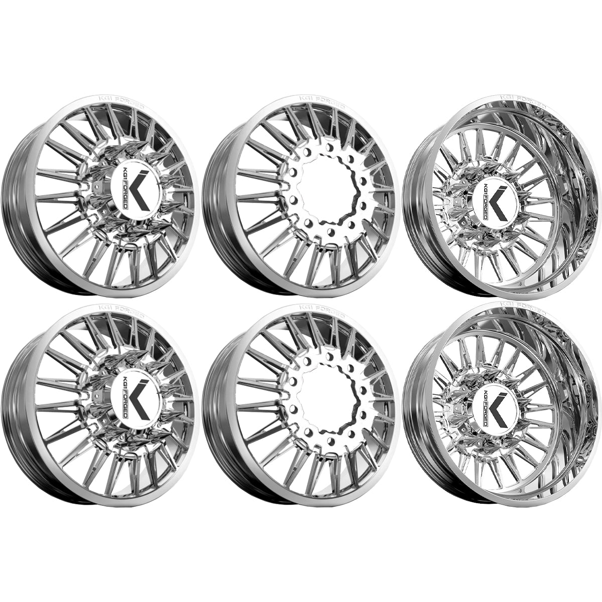 KG1 KD064 Taze-KD Polished 28x8.25 28" Dually Wheels