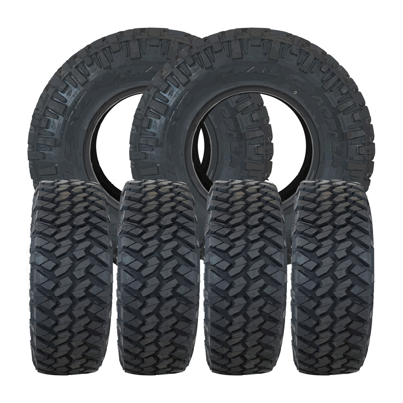 Mayhem Cogent Dually 20x8.25 Wheels & Nitto Tires Trail Grappler M/T 35x12.50R20 Tires - 20" Dually Package