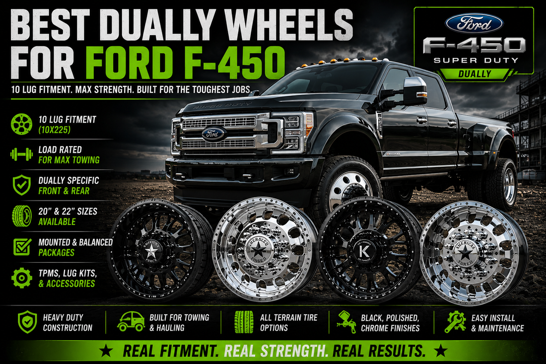 Best Dually Wheels for Ford F-450 | 10 Lug Fitment & Packages