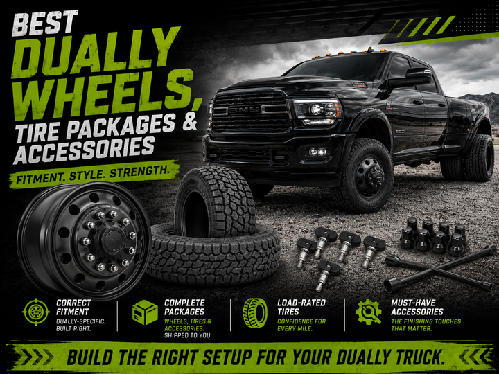 Best Dually Wheels, Tire Packages & Accessories for Heavy-Duty Trucks