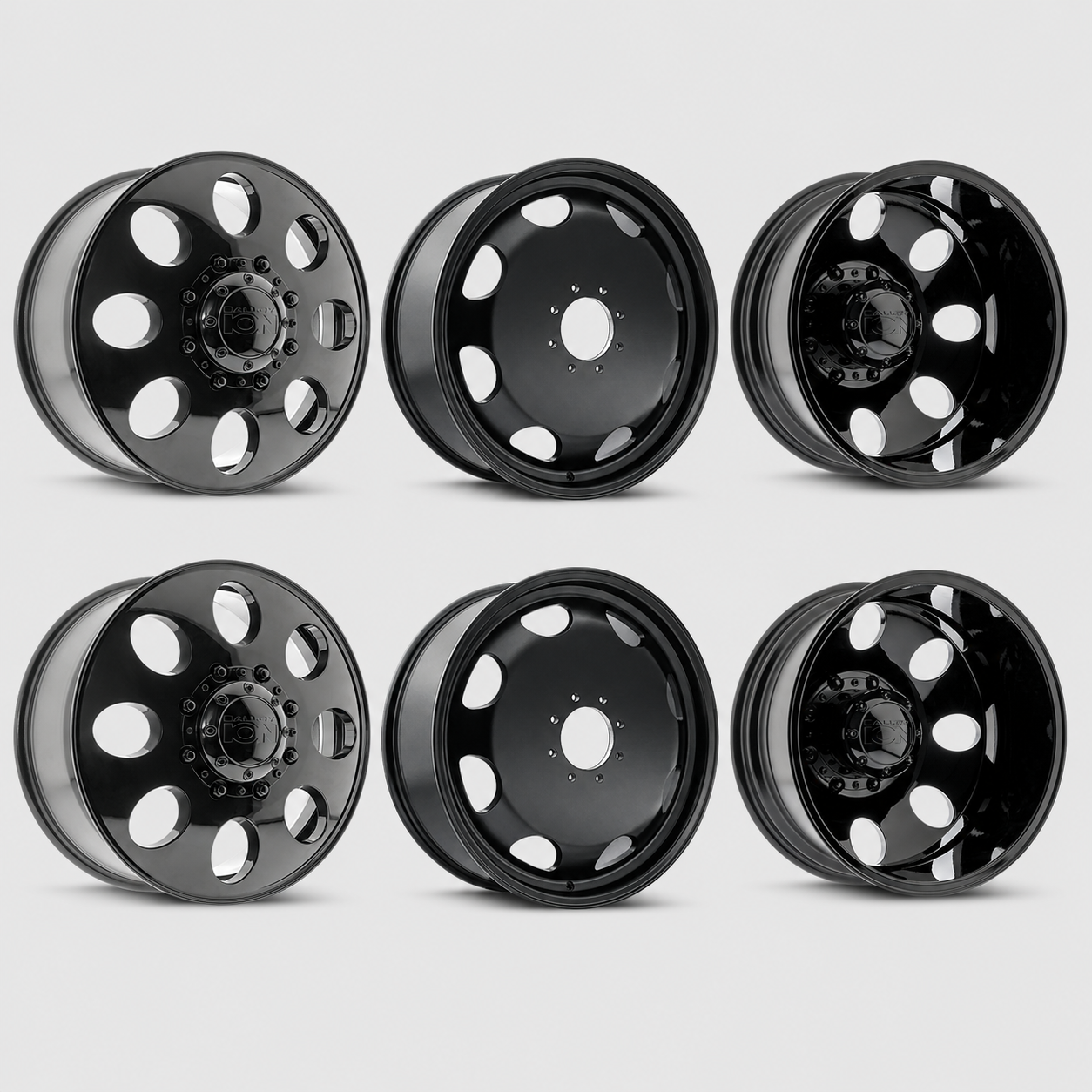 ION Alloy Type 167 Gloss Black 20x8.25 8x200 Dually Wheels
