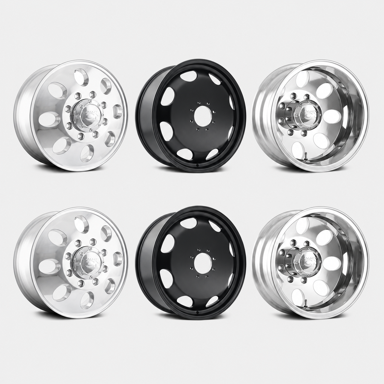 ION Alloy Type 167 Polished 20x8.25 8x200 Dually Wheels