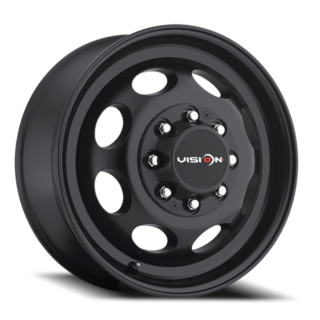 Vision 181 Hauler Matte Black 17x6.5 8x170 Dually Wheels