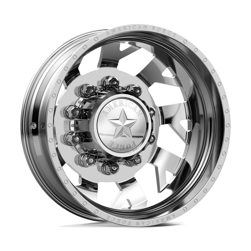 American Force 6D04 Man O'War SD Polished 22x11 8x210 Dually Wheels