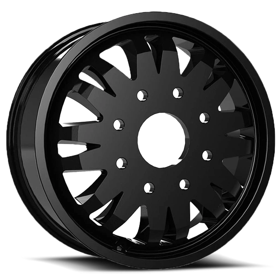Vision 401 Rival Gloss Black Machined Face 20x8.25 8x170 Dually Wheels