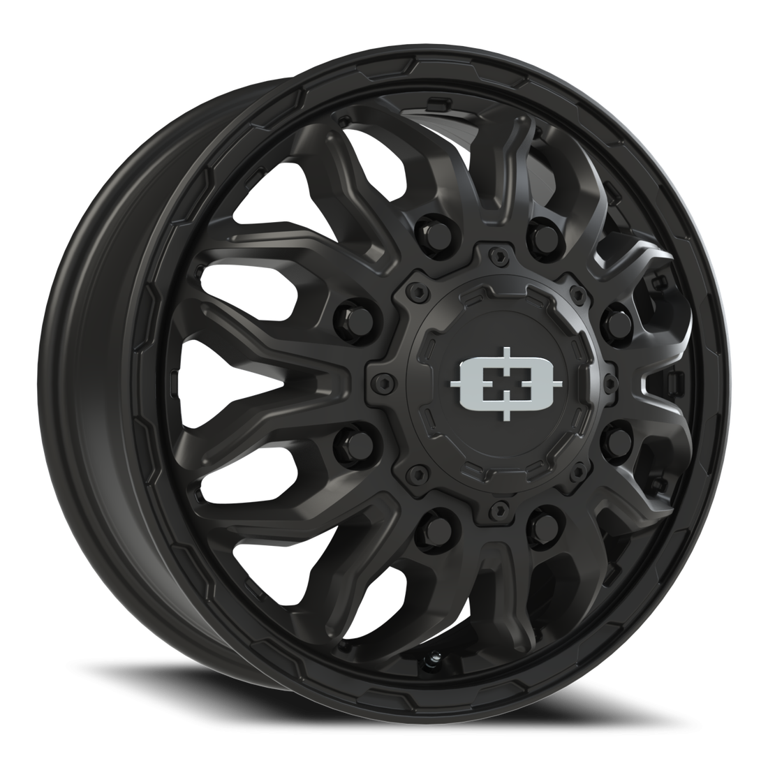 Vision 410 Korupt Satin Black 17x6.5 8x200 Dually Wheels
