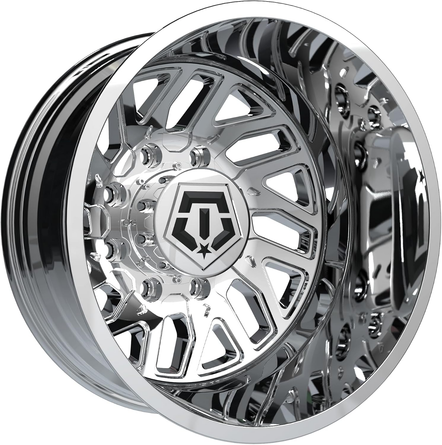 TIS 544C Dually 20x8.25 Wheels & Toyo Tires Open Country A/T III 35x12.50R20 Tires - 20" Dually Package