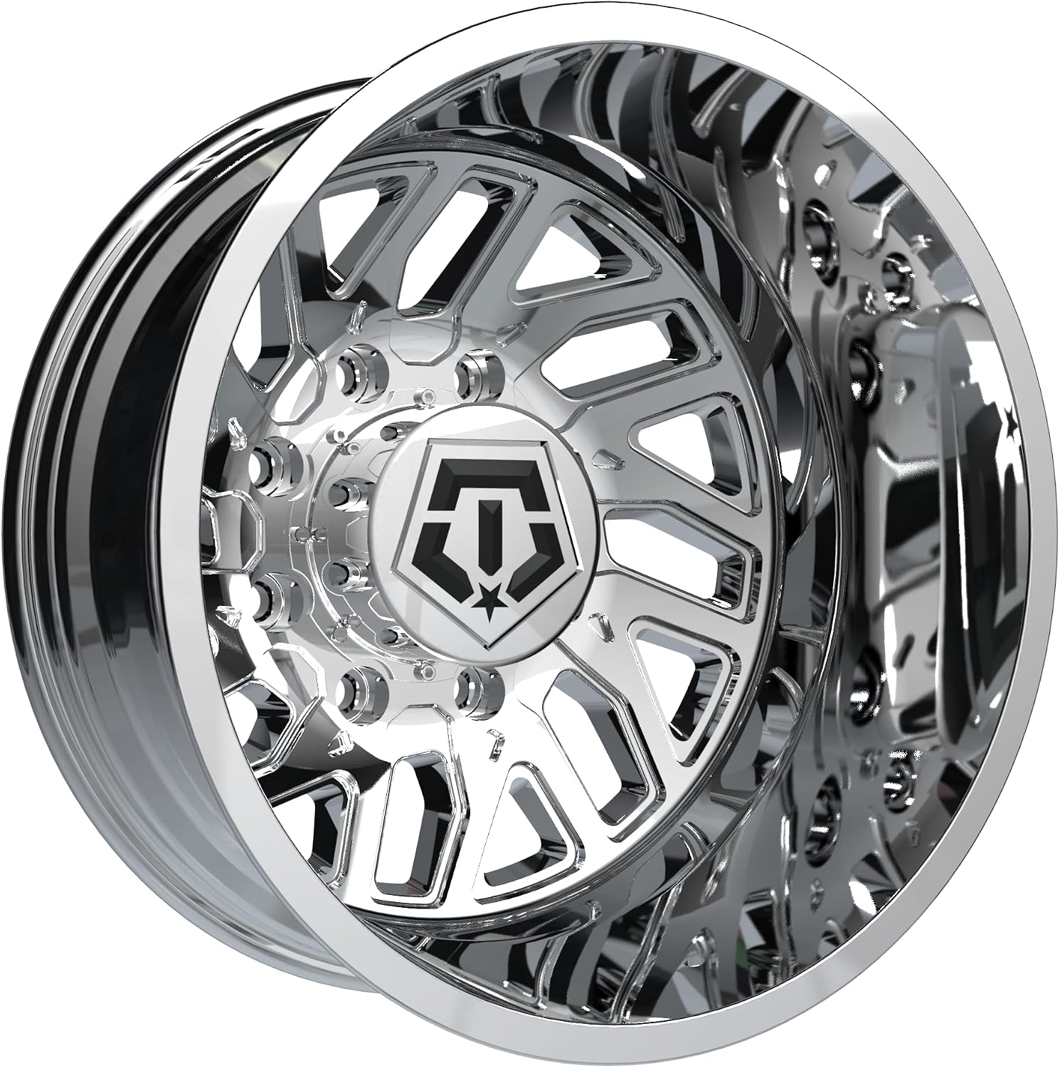 TIS 544C Dually 22x8.25 Wheels & Toyo Tires Open Country A/T III 35x12.50R22 Tires - 22" Dually Package