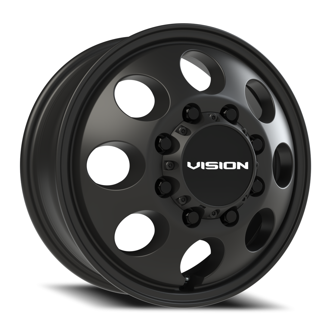 Vision 56 Midway Satin Black 17x6.5 8x210 Dually Wheels