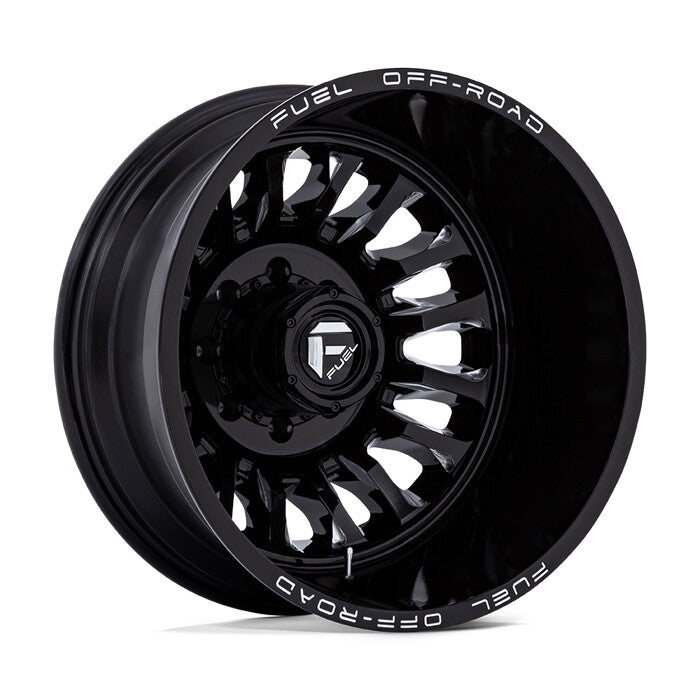 Fuel Offroad D868 Arc Gloss Black Milled 20x8.25 8x165.1 (8x6.5) Dually Wheels
