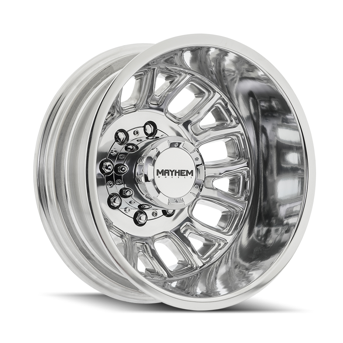 Mayhem Cogent Polished 17x6.5 8x210 Dually Wheels
