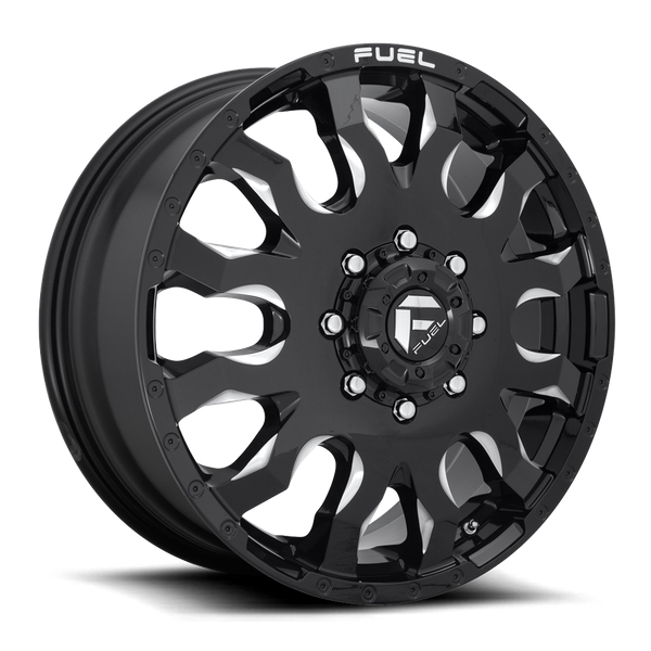 Fuel Offroad Blitz Gloss Black Milled 20x8.25 20" Dually Wheels