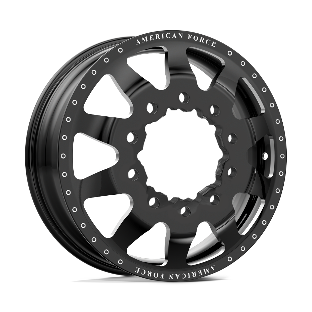American Force Independence Gloss Black Milled 24x8.25 24" Dually Wheels