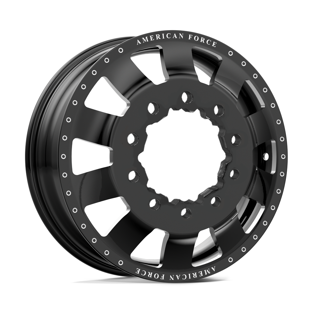 American Force Bolt Gloss Black Milled 26x8.25 26" Dually Wheels