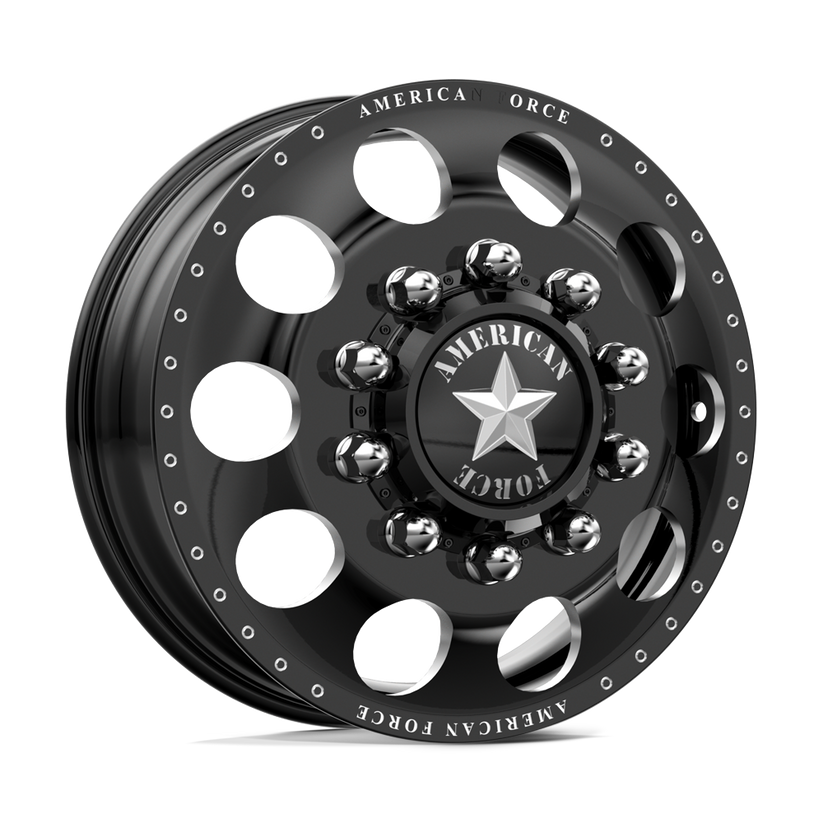American Force Holes 22x8.25 Wheels & Nitto Tires Ridge Grappler 325/50R22 Tires - 22" Dually Package