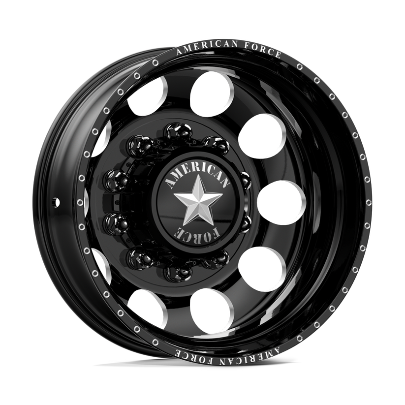 American Force Holes 22x8.25 Wheels & Nitto Tires Ridge Grappler 325/50R22 Tires - 22" Dually Package