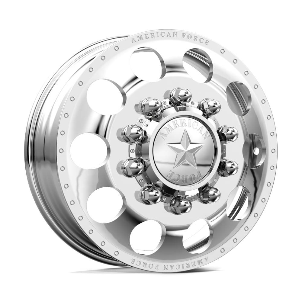 American Force Holes Polished 22x8.25 22.5" Dually Wheels
