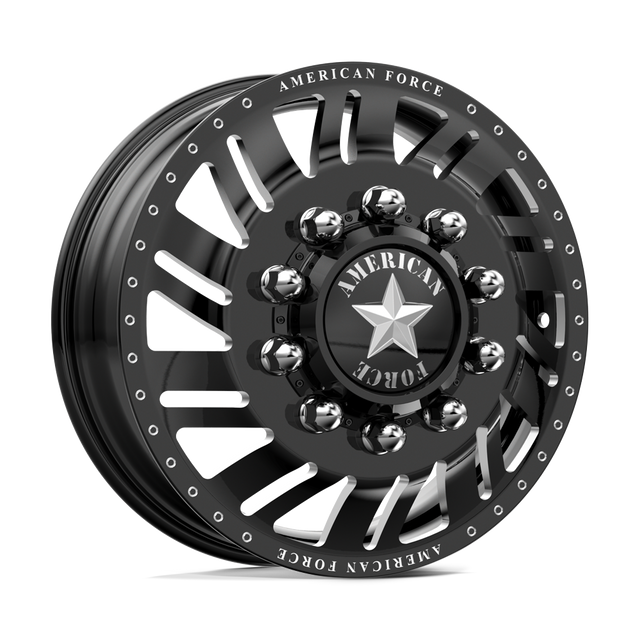 American Force Shift Gloss Black Milled 26x8.25 26" Dually Wheels