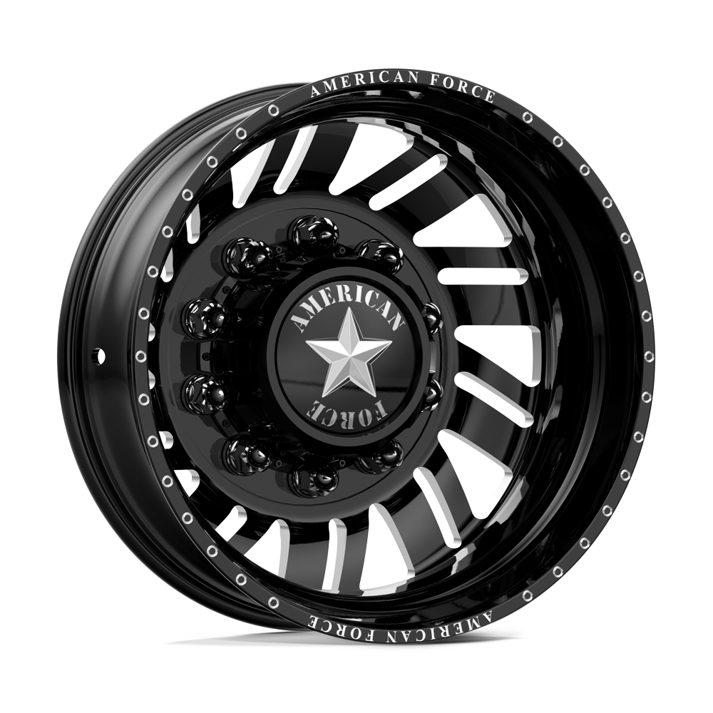 American Force Shift Gloss Black Milled 26x8.25 26" Dually Wheels