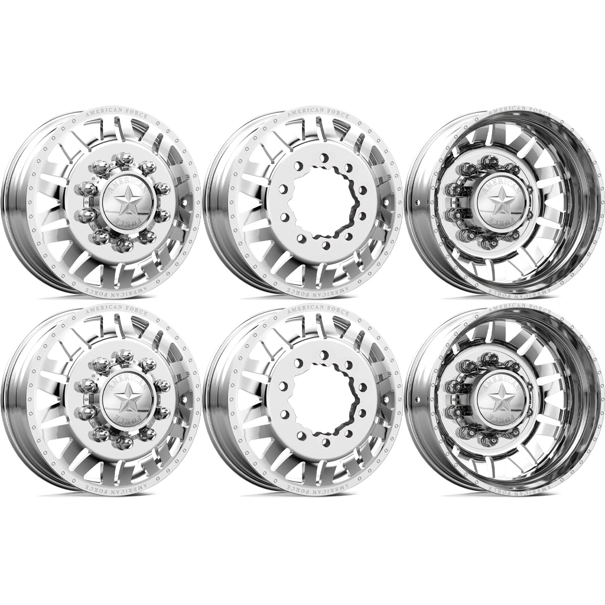 American Force Liberty Polished 26x8.25 26" Dually Wheels