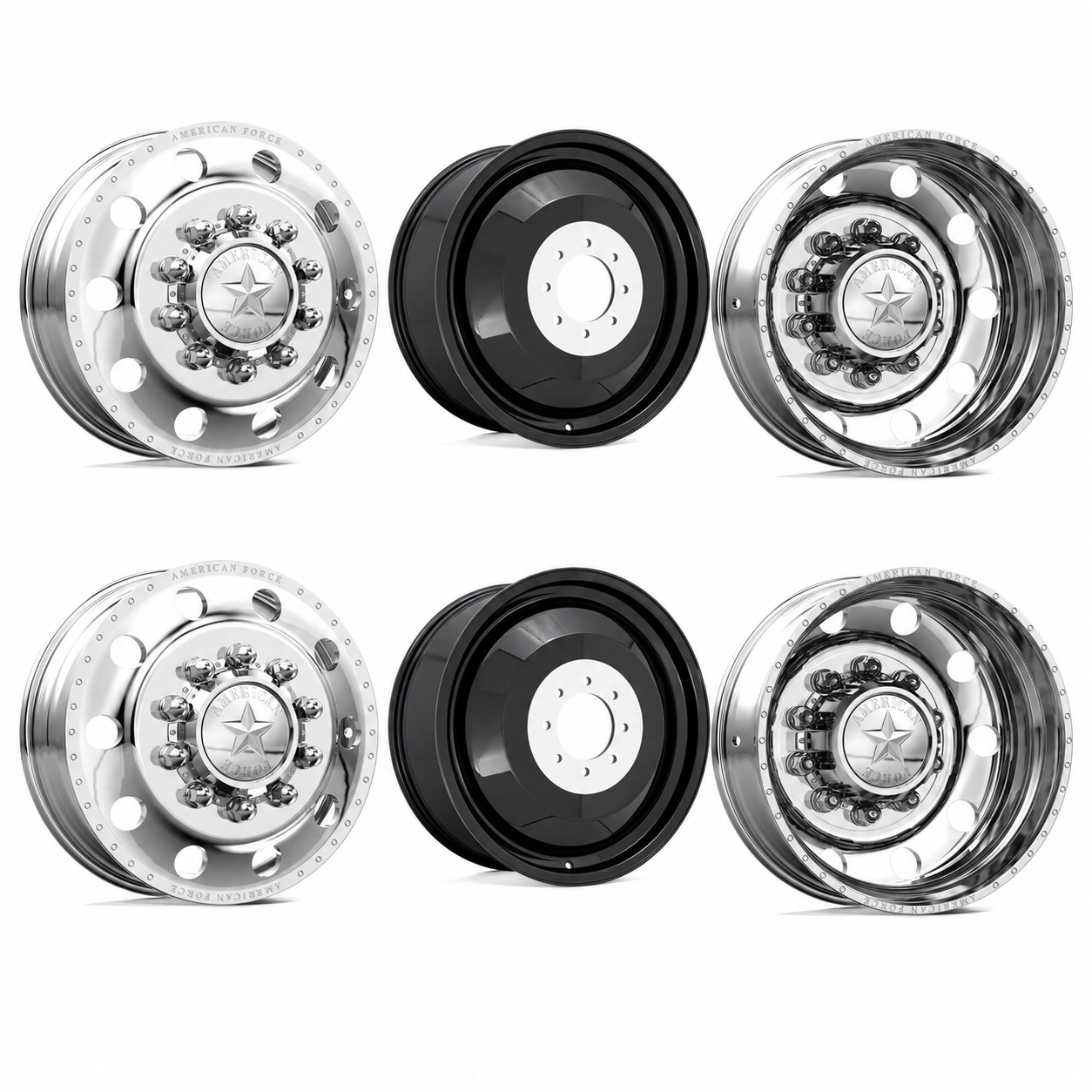 American Force Classic 22x8.25 Wheels & Nitto Tires Ridge Grappler 315/45R22 Tires - 22" Dually Package