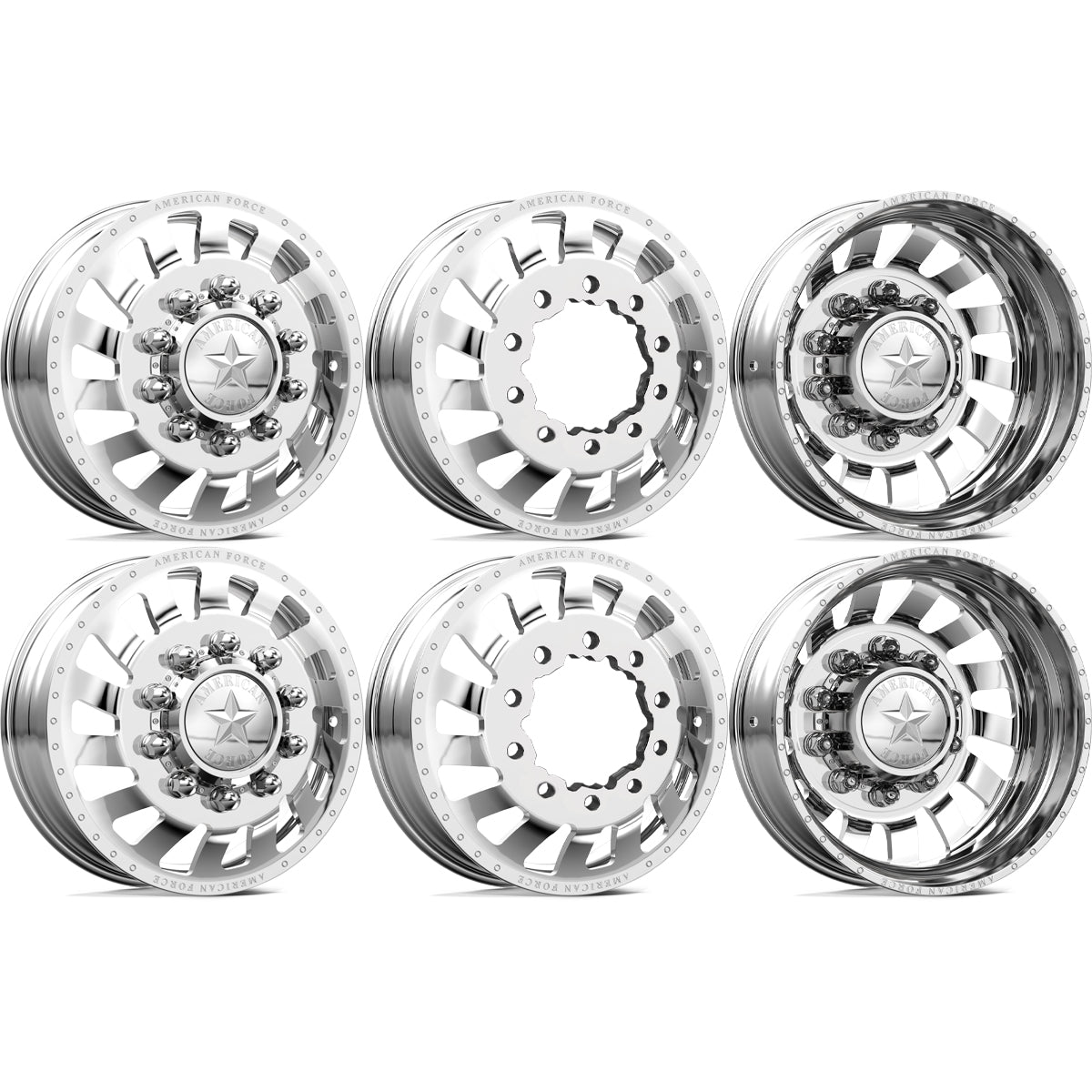 American Force Zink Polished 26x8.25 26" Dually Wheels