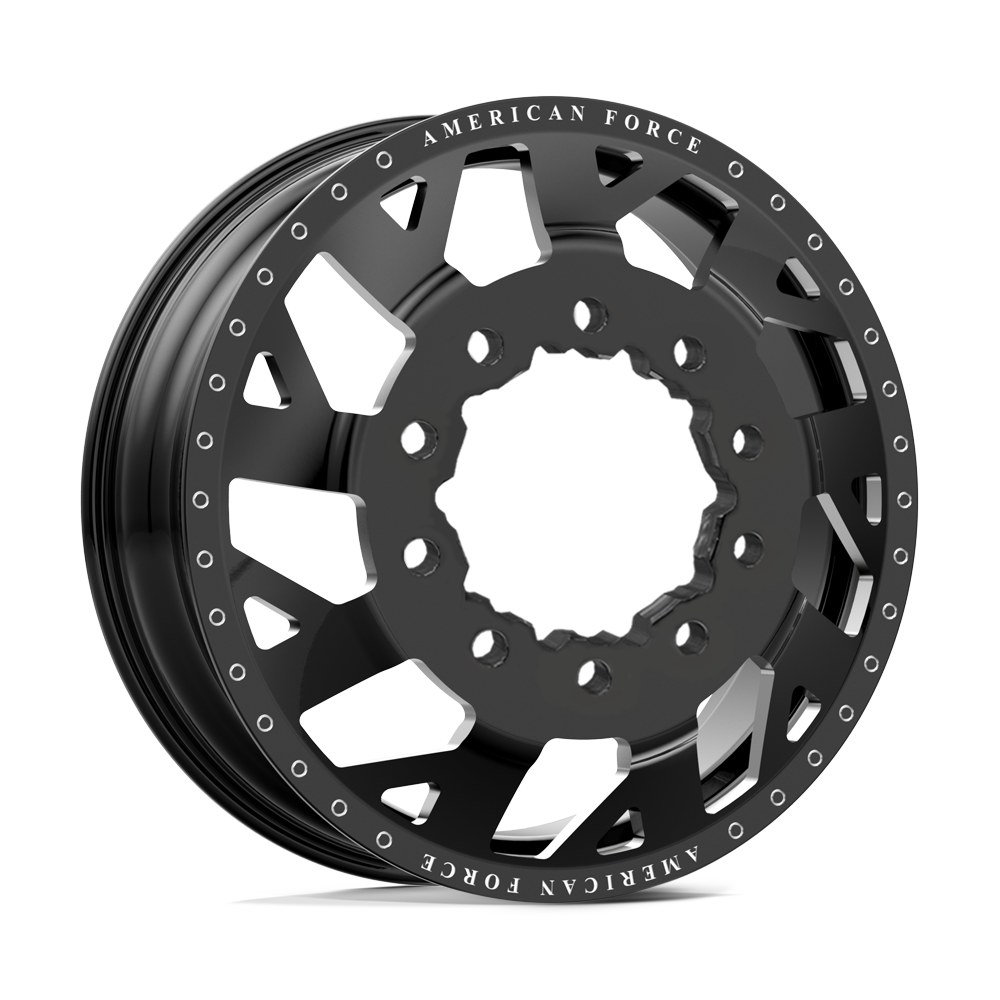 American Force Man O'War Gloss Black Milled 24x8.25 24" Dually Wheels