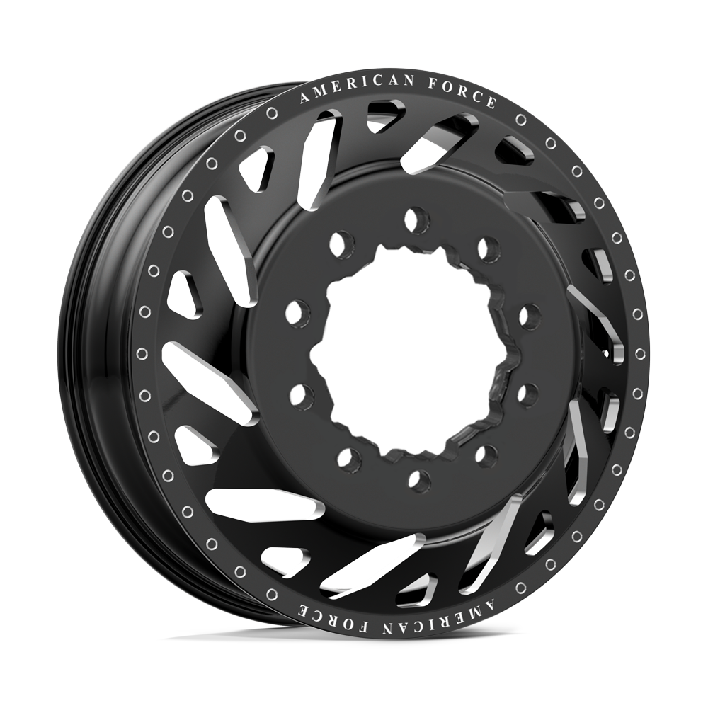 American Force Trek Gloss Black Milled 26x8.25 26" Dually Wheels