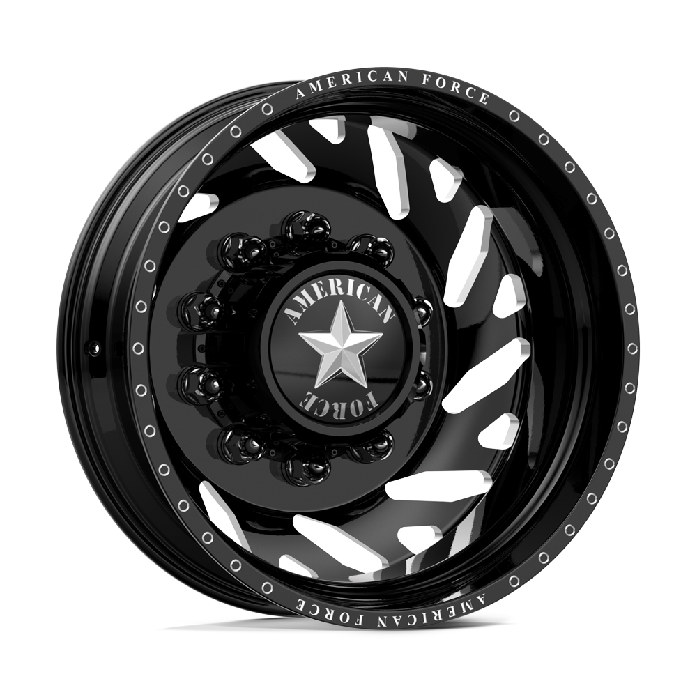 American Force Trek Gloss Black Milled 24x8.25 24" Dually Wheels