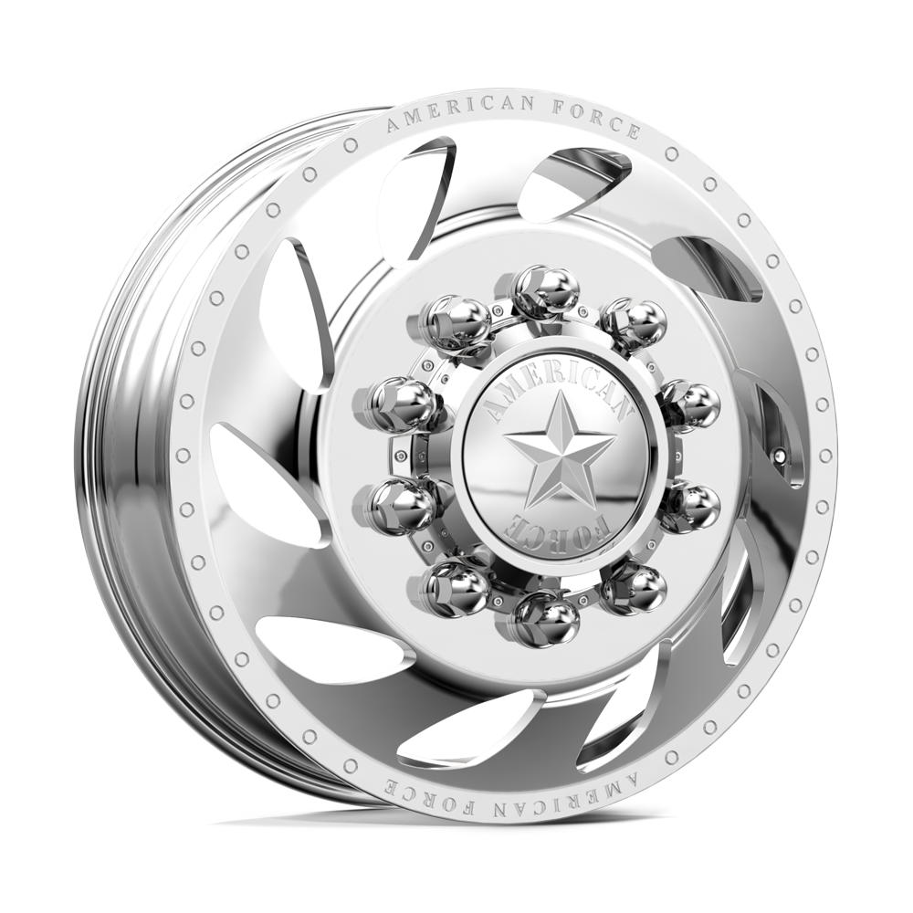 American Force Flow Polished 22x8.25 22.5" Dually Wheels