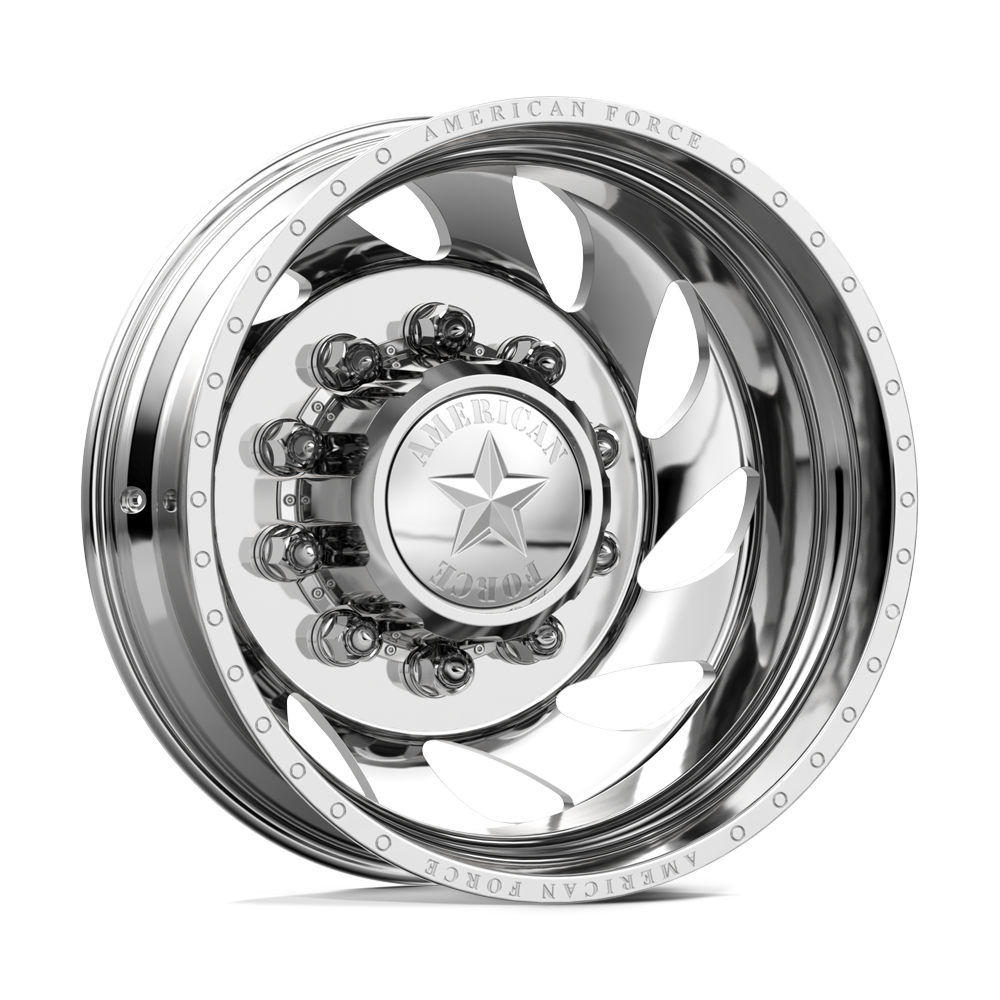 American Force Flow Polished 22x8.25 22.5" Dually Wheels