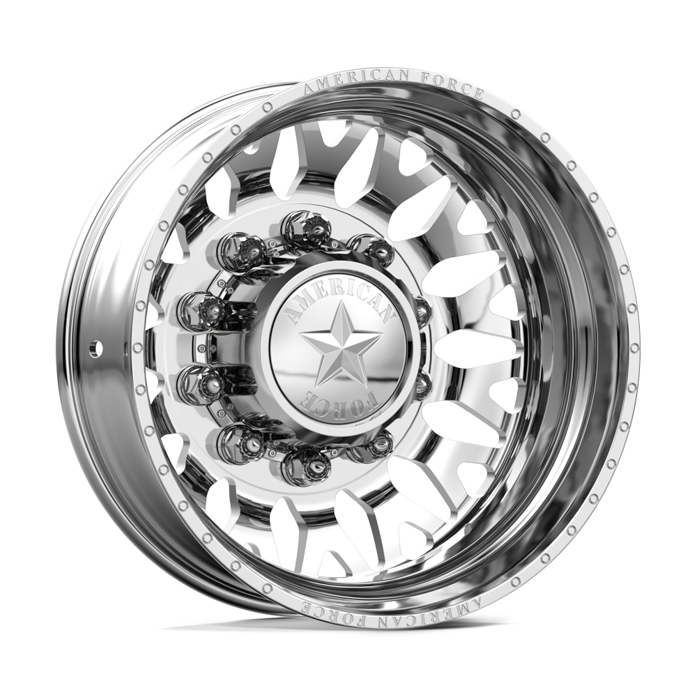 American Force Evo Polished 22x8.25 22.5" Dually Wheels