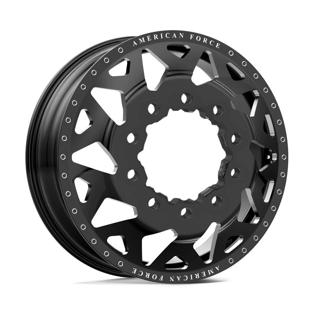 American Force Contra Gloss Black Milled 24x8.25 24" Dually Wheels