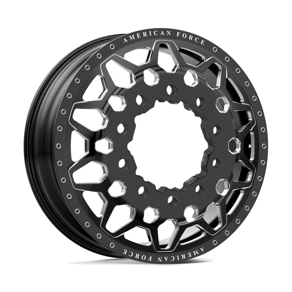 American Force Orion Gloss Black Milled 24x8.25 24" Dually Wheels