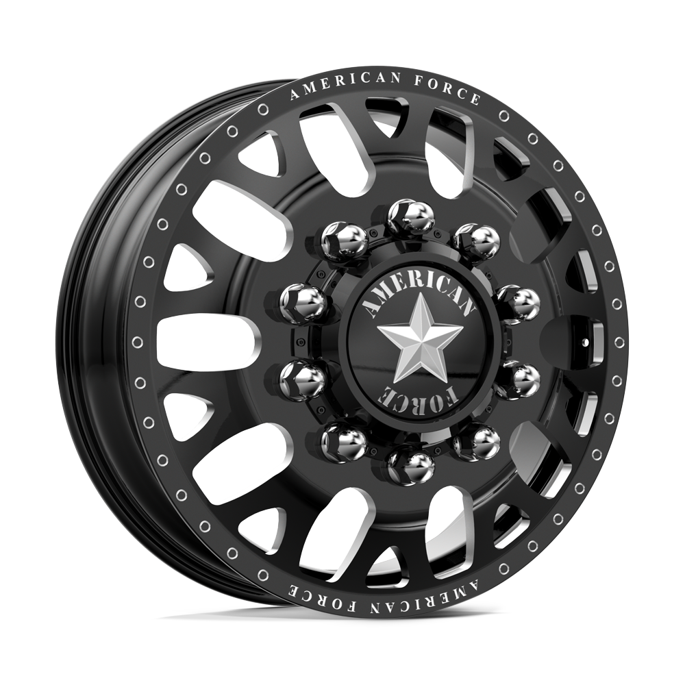 American Force Pulse Gloss Black Milled 28x8.25 28" Dually Wheels