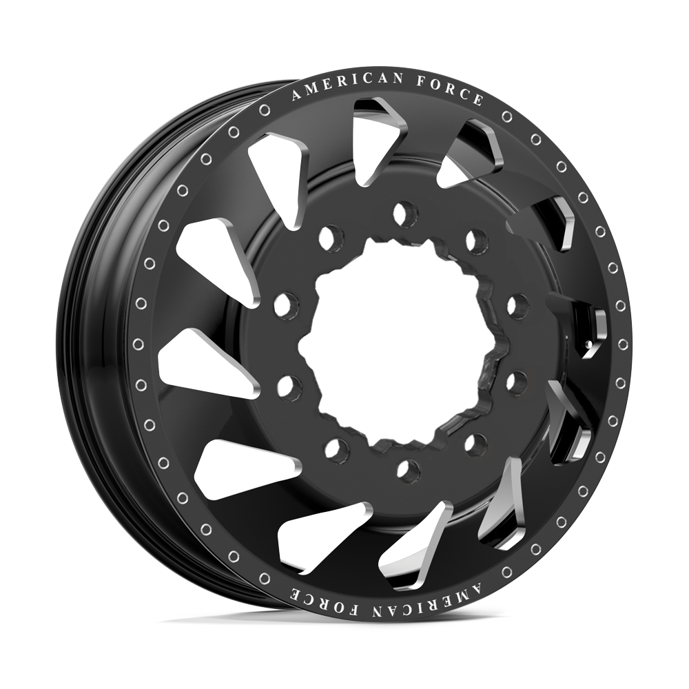 American Force Thunder Gloss Black Milled 26x8.25 26" Dually Wheels