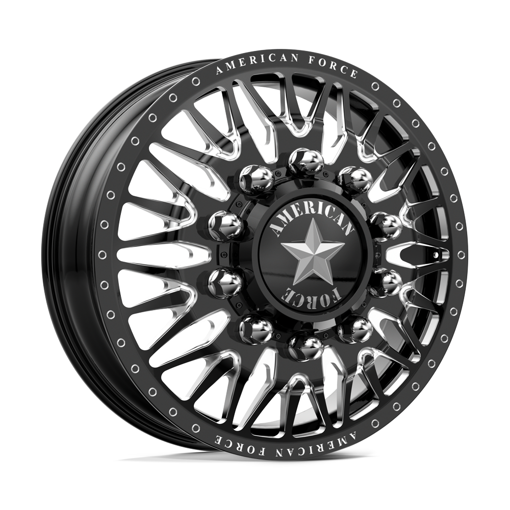 American Force Plague Gloss Black Milled 24x8.25 24" Dually Wheels