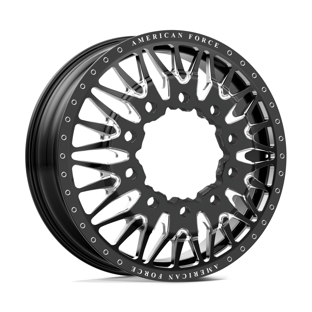 American Force Plague Gloss Black Milled 24x8.25 24" Dually Wheels