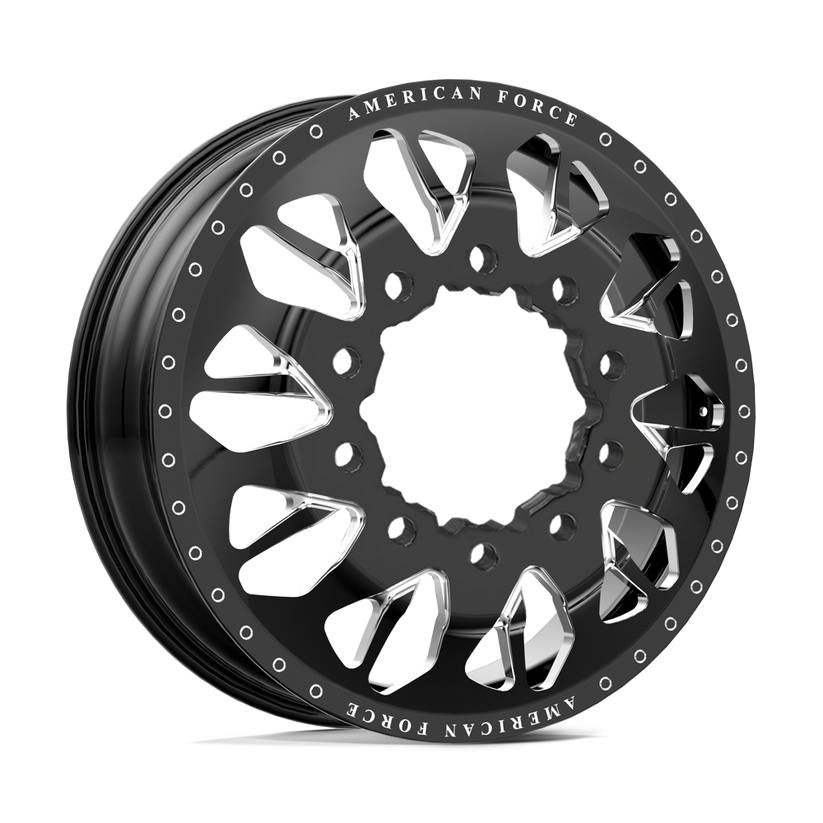 American Force Overhaul 22x8.25 Wheels & Nitto Tires Ridge Grappler 35x12.50R22 Tires - 22" Dually Package