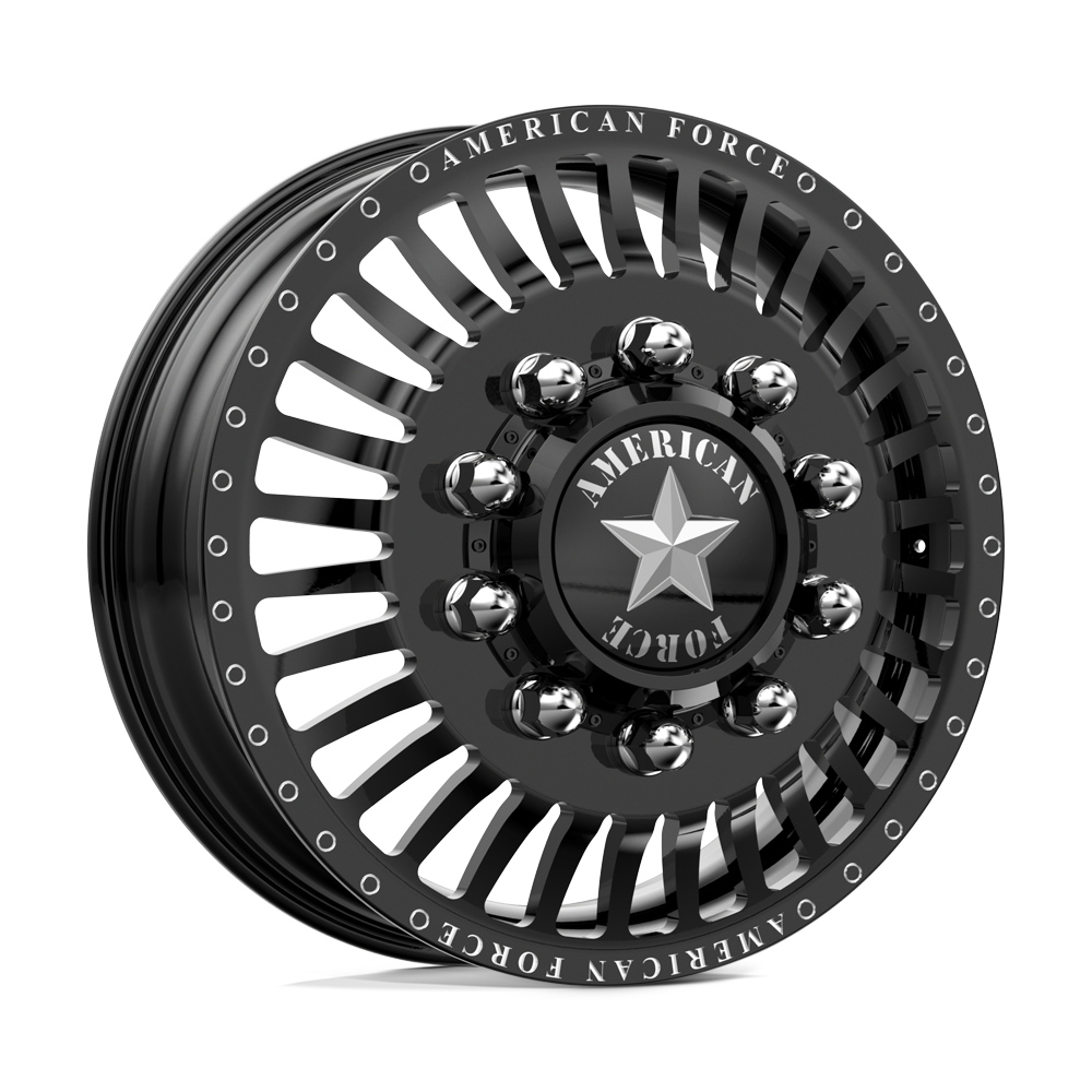 American Force Legion Gloss Black Milled 22x8.25 22" Dually Wheels