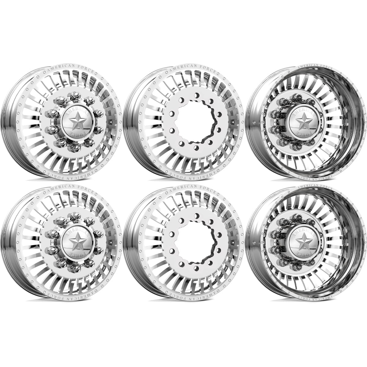 American Force Legion Polished 24x8.25 24" Dually Wheels