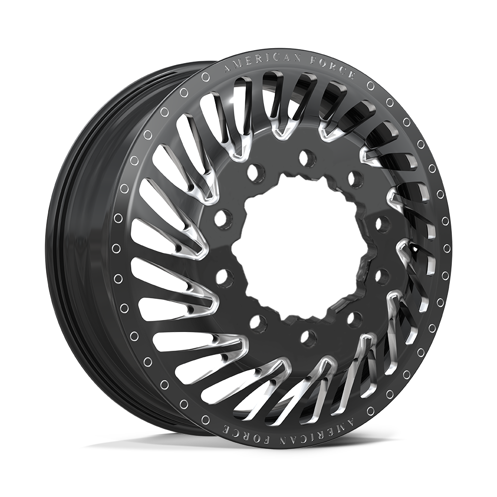 American Force Thriller Gloss Black Milled 24x8.25 24" Dually Wheels