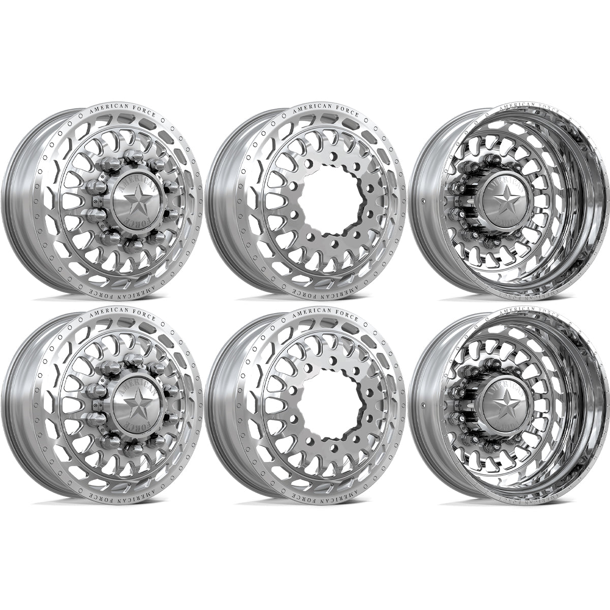 American Force Plex Polished 24x8.25 24" Dually Wheels