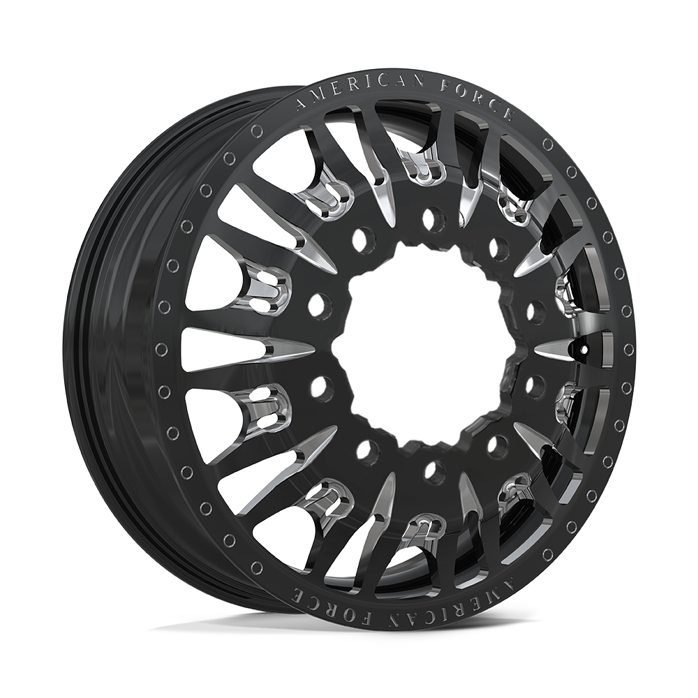 American Force Notch Gloss Black Milled 26x8.25 26" Dually Wheels
