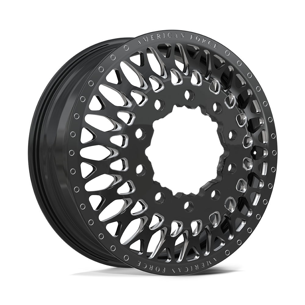 American Force Covert Gloss Black Milled 26x8.25 26" Dually Wheels