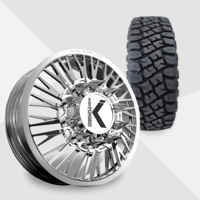 KG1 Allure-KD 22x8.25 Wheels & Toyo Tires Open Country RT Pro 37x13.50R22 Tires - 22" Dually Package